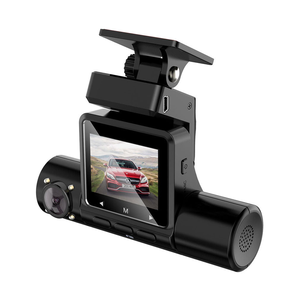 3 Lens Manufacture Car Video Recorder 2K Dash Cam (Black)