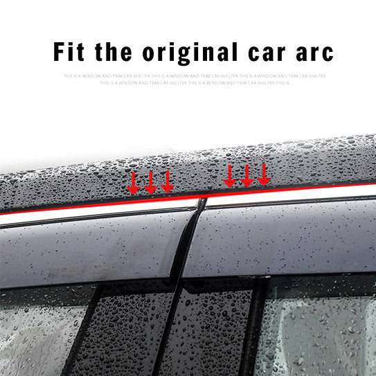 4pcs/set Window Visor Deflectors Weather Shields